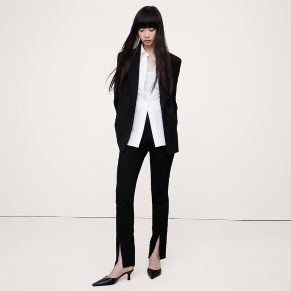 Banana Republic Split-Hem Skinny Everywhere Ponte Pant - Black - Picture 1 of 7